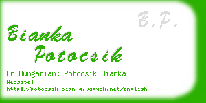 bianka potocsik business card